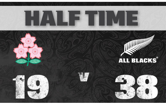 Japan v All Blacks HT
